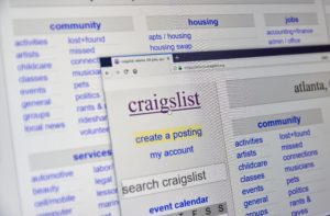 An image of the website Craigslist, representative of older platforms for rental property marketing that are being used less than Zumper and Facebook Marketplace