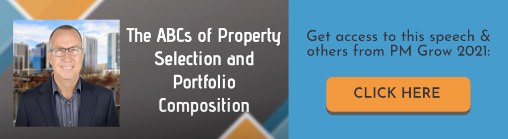 A banner ad that reads The ABCs of Property Selection and Portfolio Composition, Get access to this speech and others from PM Grow 2021, click here.