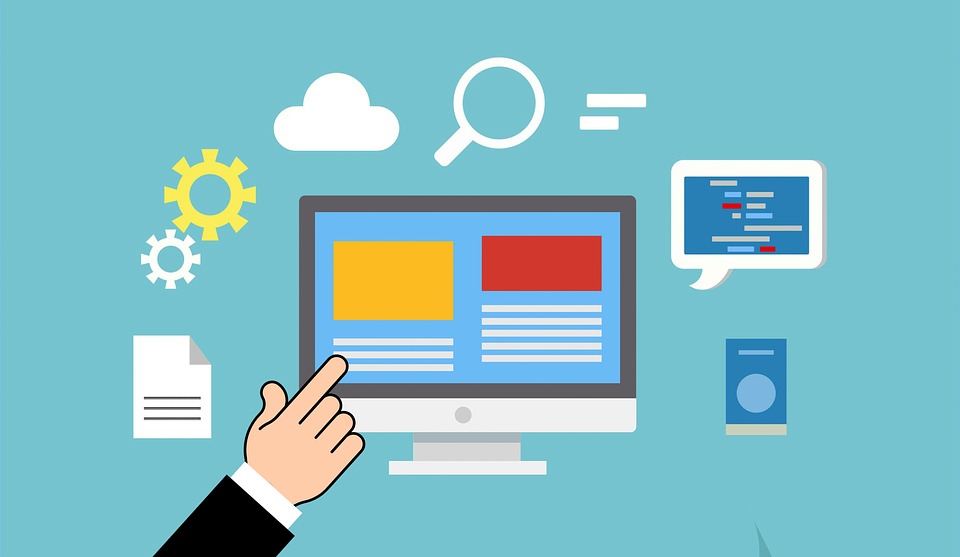 A cartoon image showing a human hand pointing to a website on a computer, representative of Fourandhalf's property management website & SEO services A cartoon image showing a human hand pointing to a website on a computer, representative of Fourandhalf's property management website & SEO services