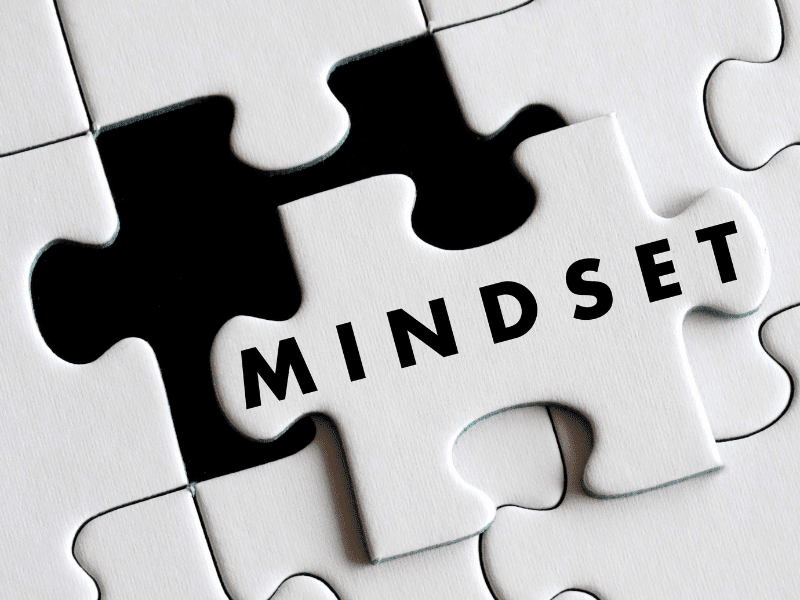 puzzle piece with "mindset" written on it